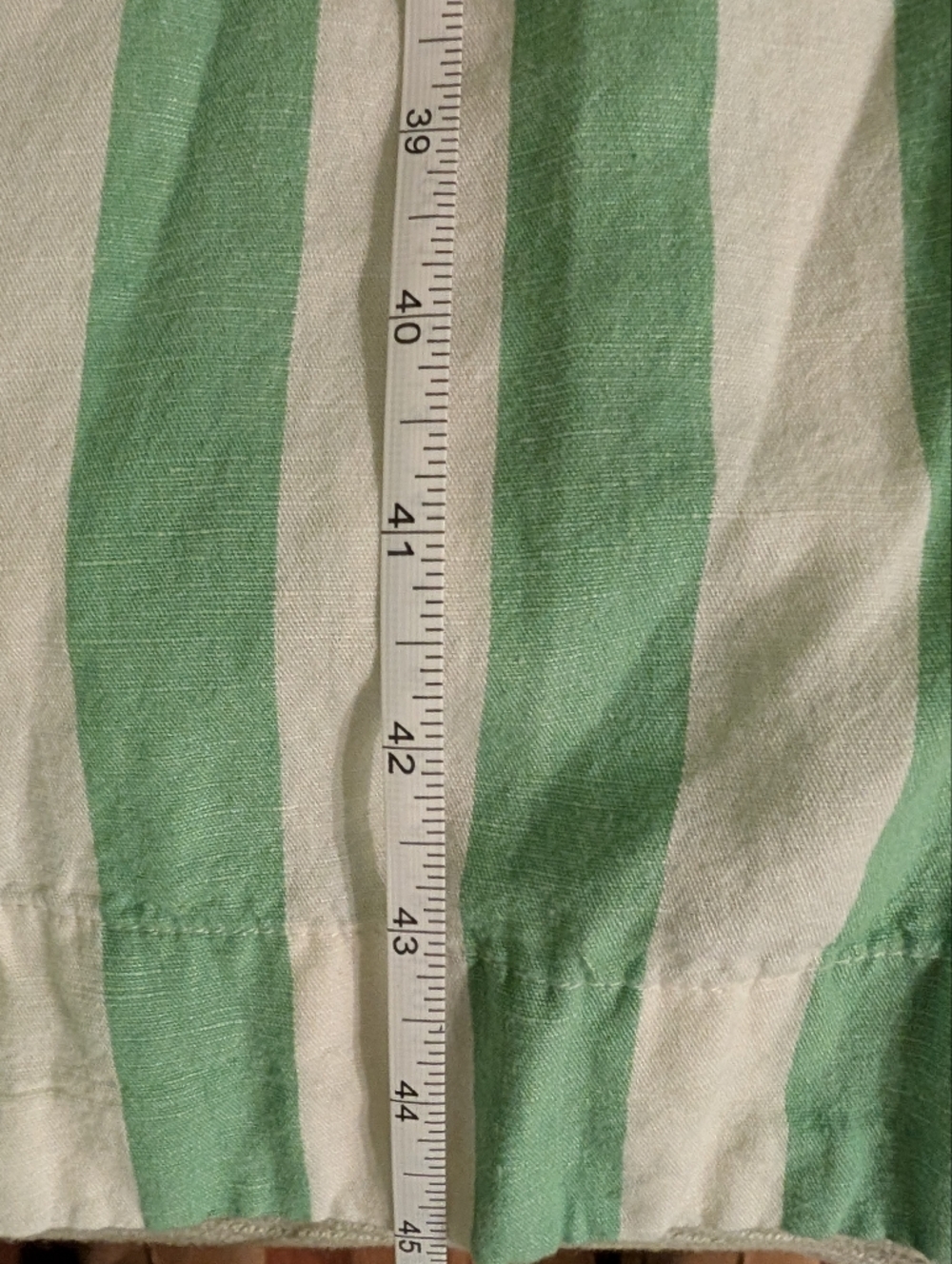 Pact Organic Cotton Linen Summer Button Front Dress With Pockets Green Stripe XL - Picture 6 of 6